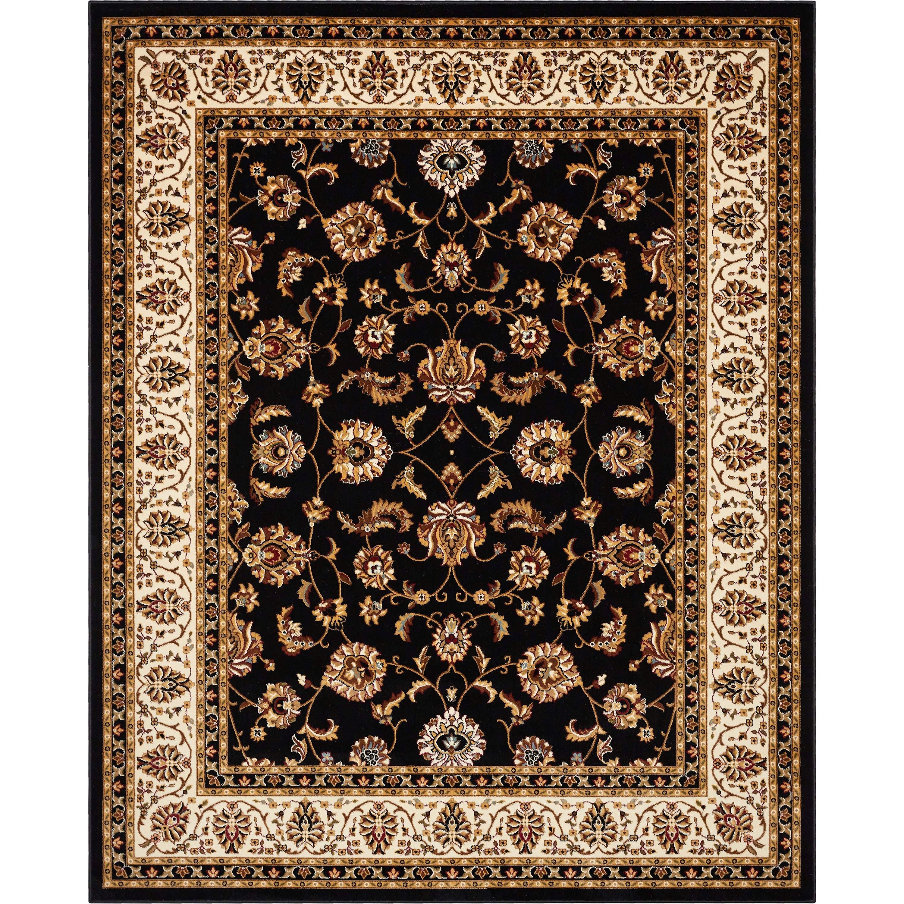 Sarouk Black Traditional Rug