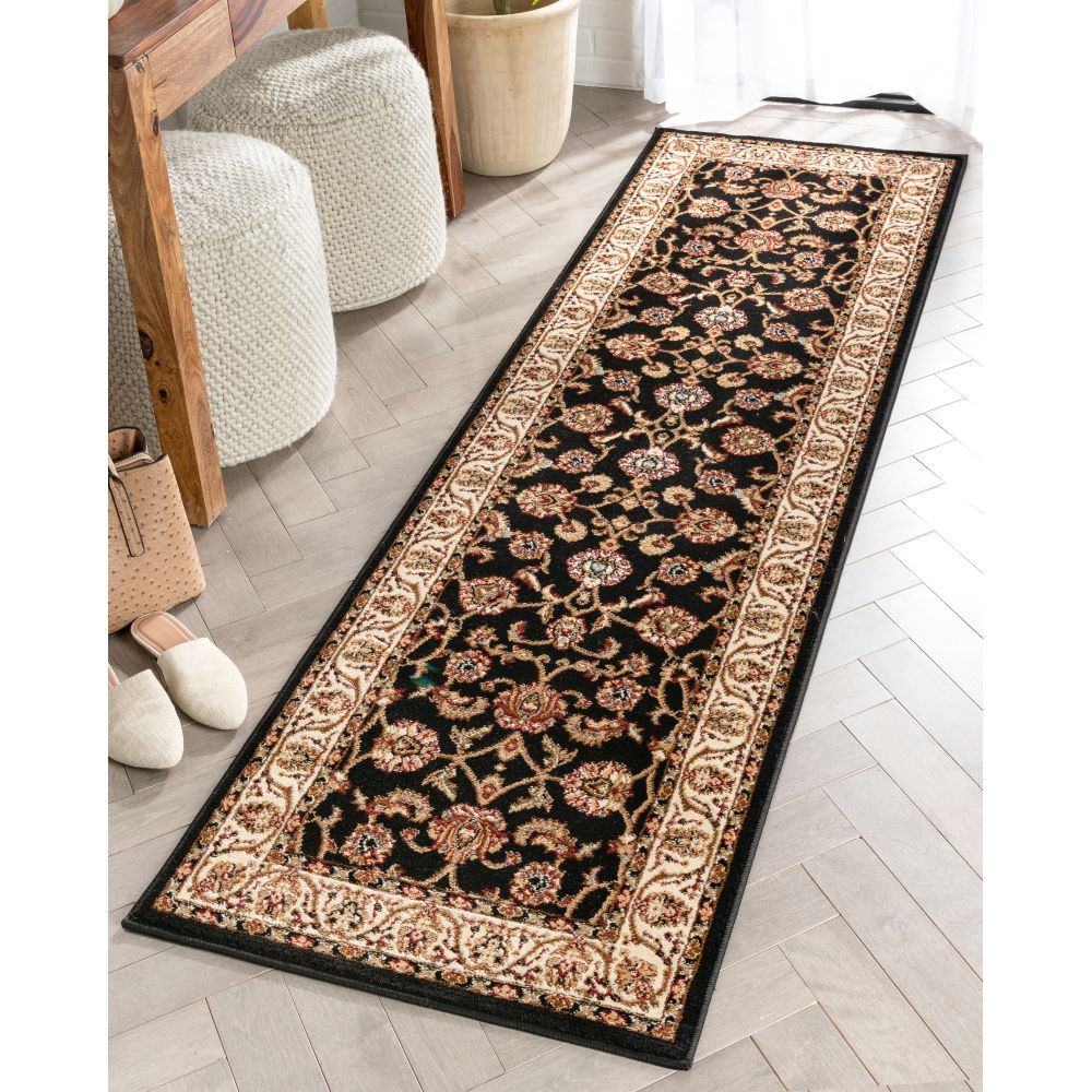 Sarouk Black Traditional Rug