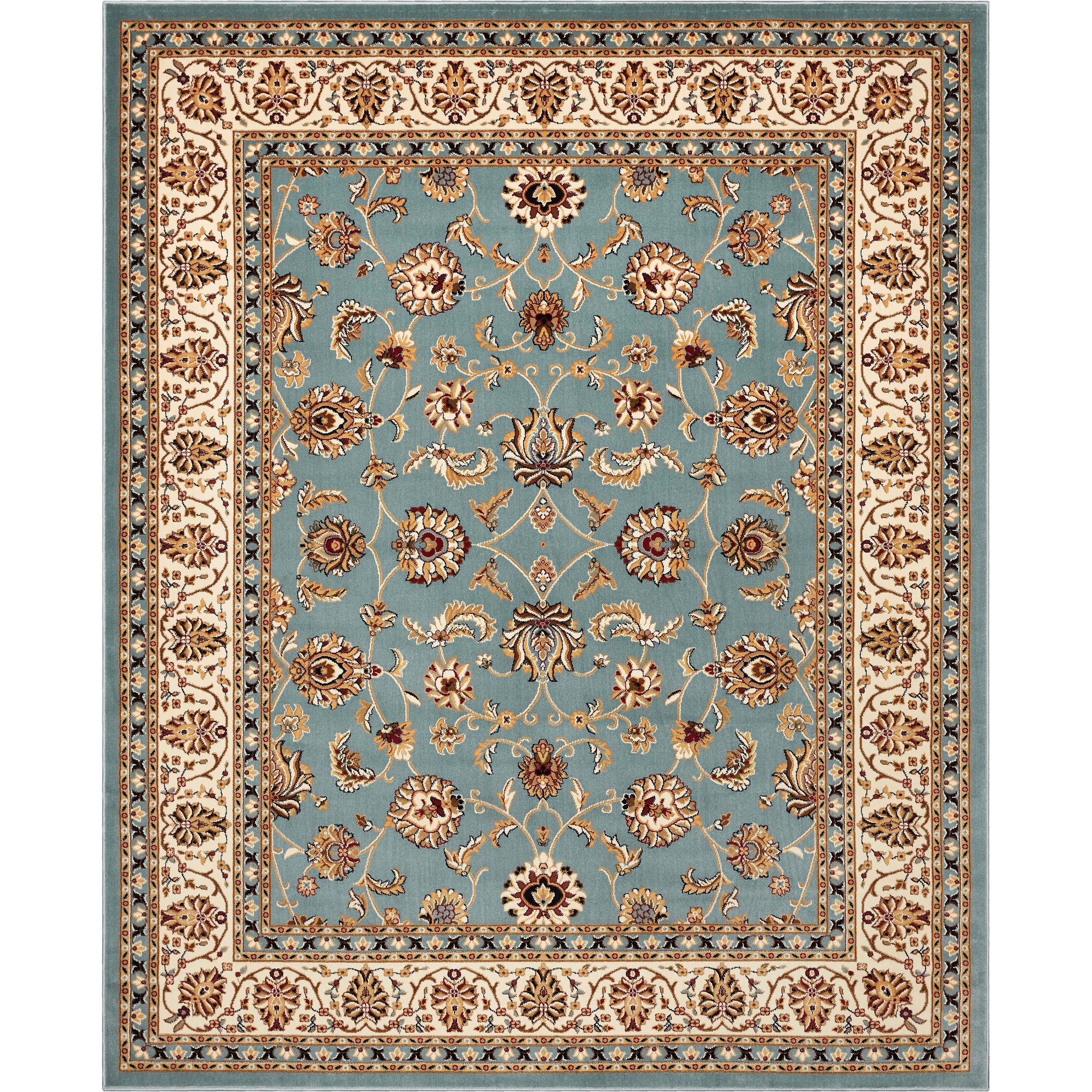 Sarouk Light Blue Traditional Rug