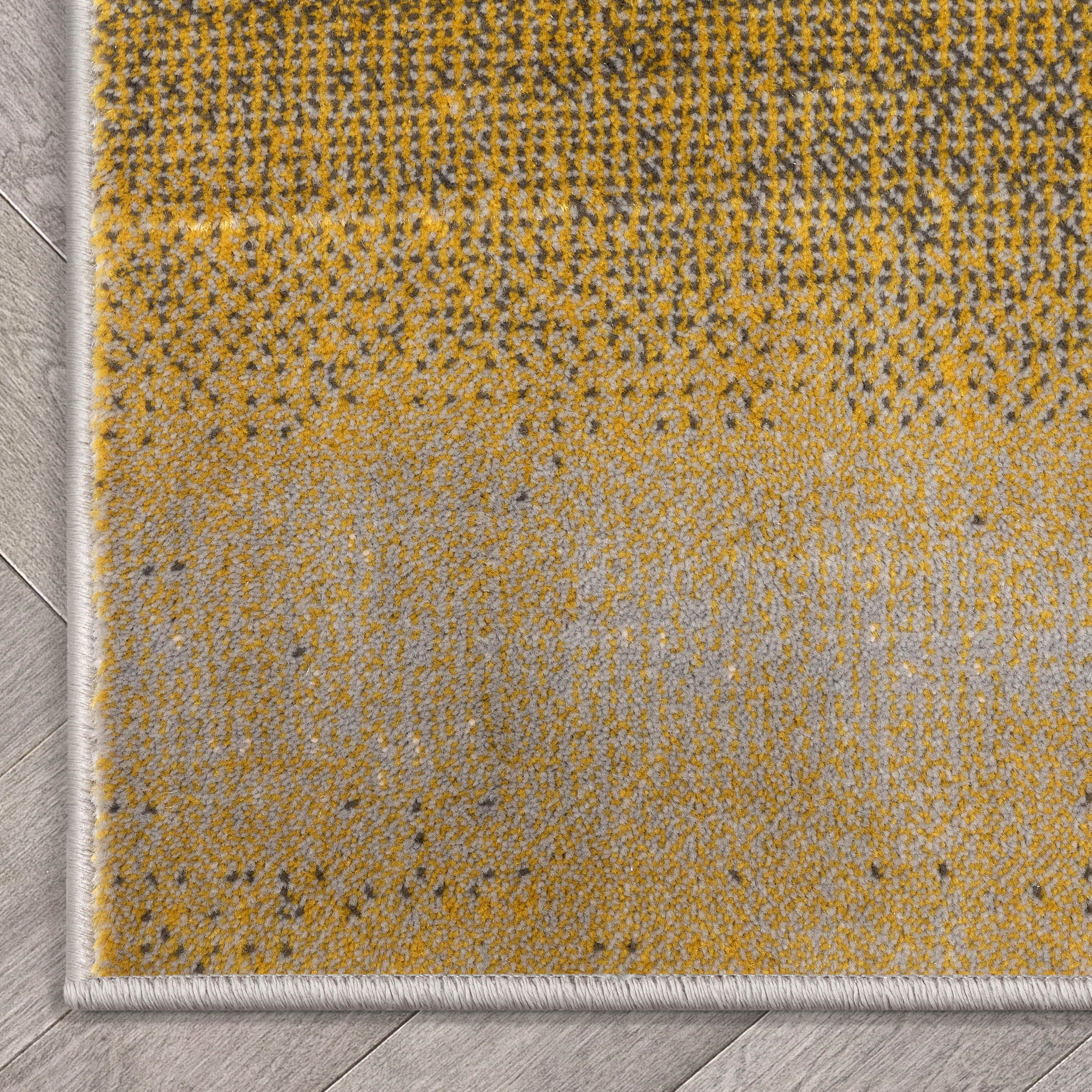 Custom Size Runner Emine Abstract Ombre Modern Yellow 27 Inch Wide x Choose Your Length Hallway Runner Rug