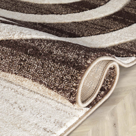 Whirlwind Brown Modern Rug