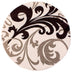 Leslie Fleur De Lis Ivory Modern 5'3