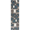 Imagination Squares Blue Modern Rug