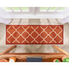 Brooklyn Trellis Red Modern Non Slip Washable Rug