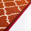 Brooklyn Trellis Red Modern Non Slip Washable Rug