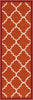 Brooklyn Trellis Red Modern Non Slip Washable Rug