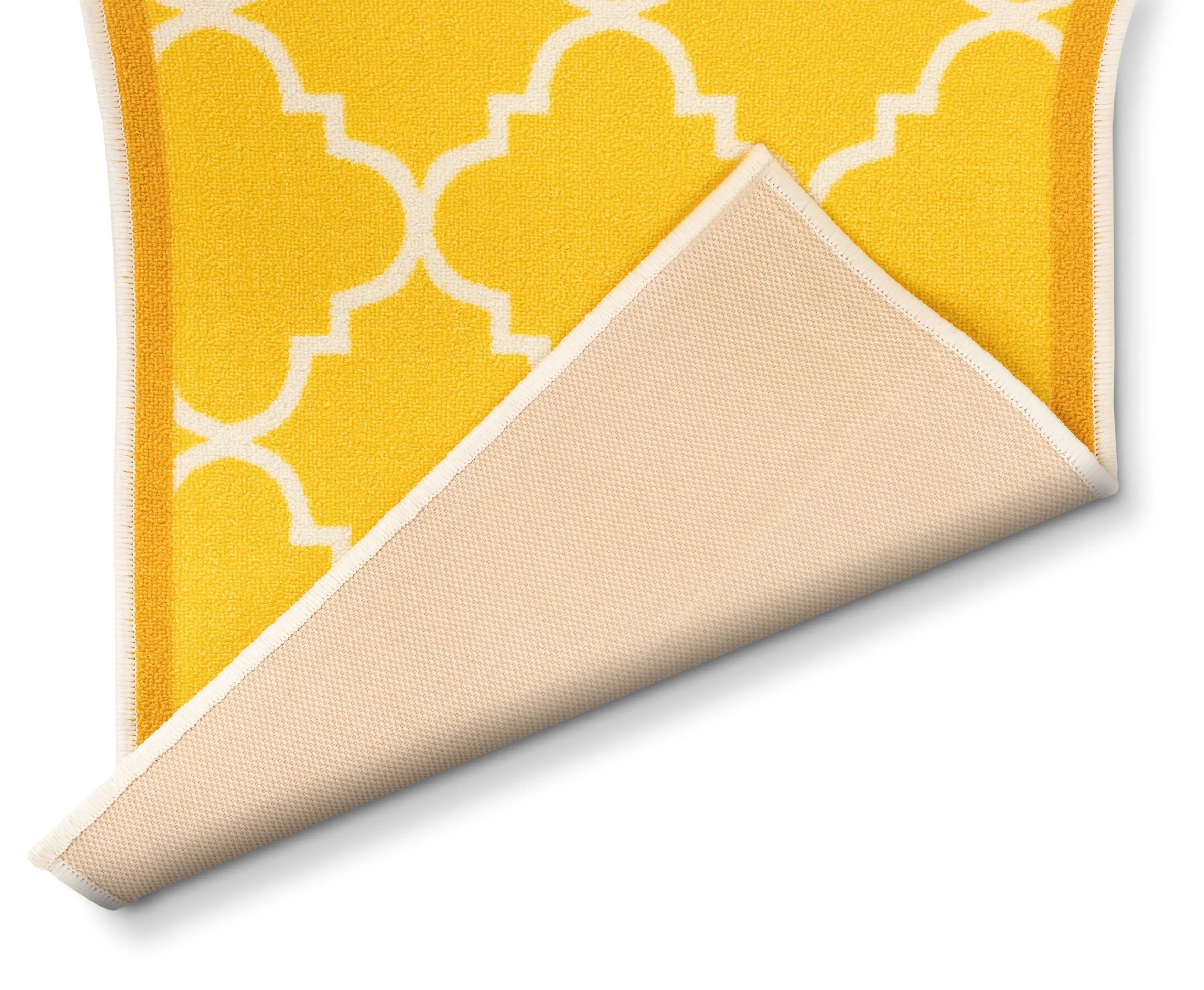Brooklyn Trellis Custom Size Runner Modern Gold Select Your Width x Choose Your Length Machine Washable Hallway Runner Rug