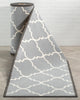 Brooklyn Trellis Custom Size Runner Modern Grey 31 Inch Wide x Choose Your Length Machine Washable Hallway Runner Rug