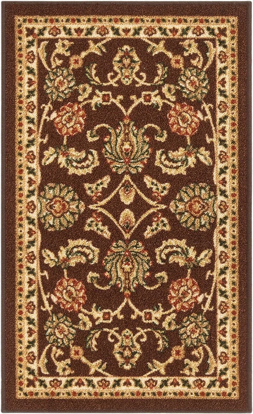 Tabriz Brown Non Slip Washable Rug