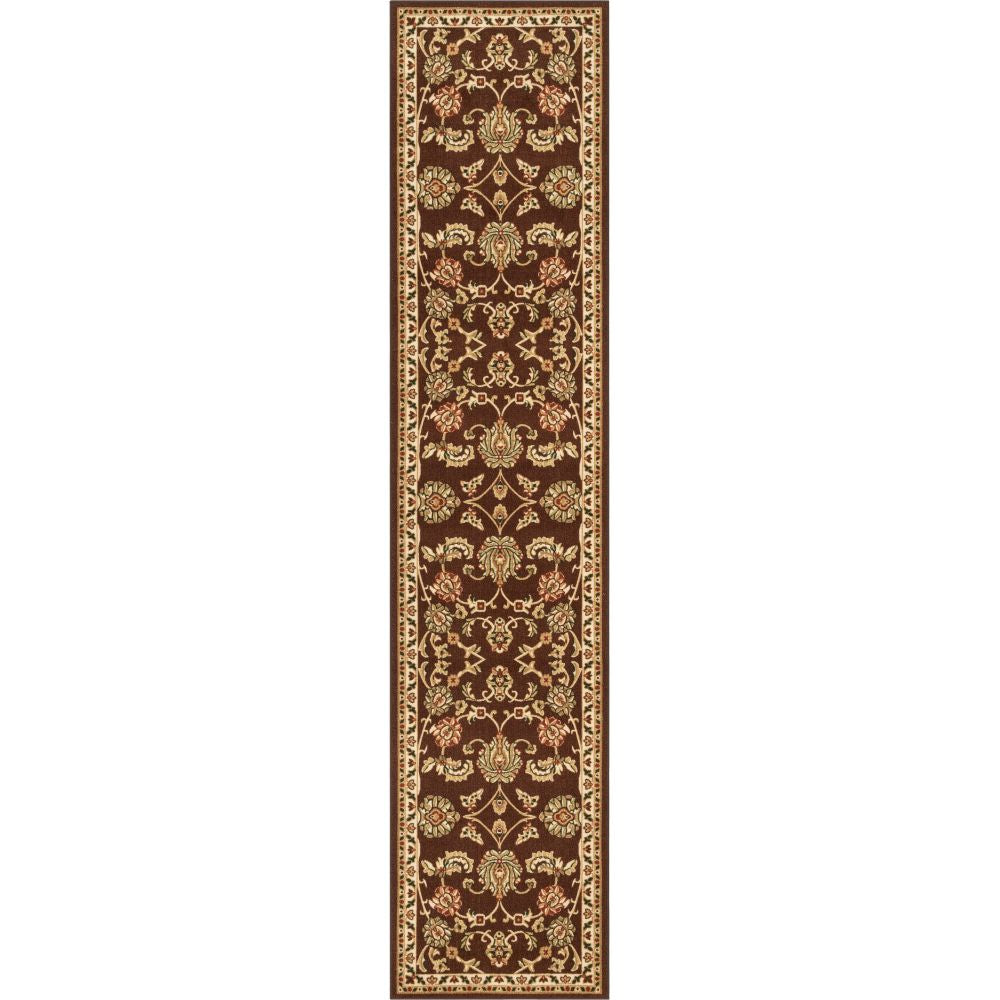 Tabriz Brown Non Slip Washable Rug