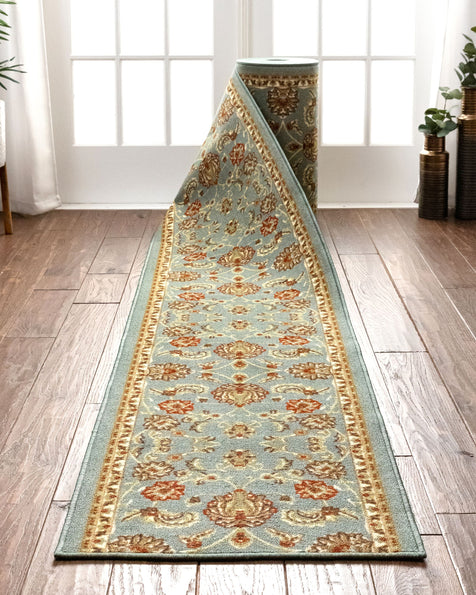 Well Woven Custom Size 22 Wide Runner Non-Slip Rubber Backed Machine  Washable Hall Rug 22 Inches Wide x 55 Feet Long Runner (22 x 55' Runner)