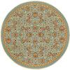 Tabriz Blue Traditional Non Slip Washable 4'3" Round Rug