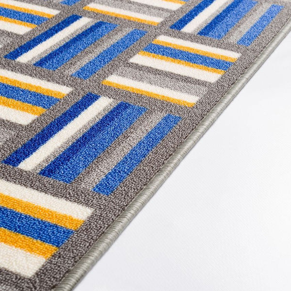 Felixtowe Multi Geometric Non Slip Washable Rug 1'8" x 5'