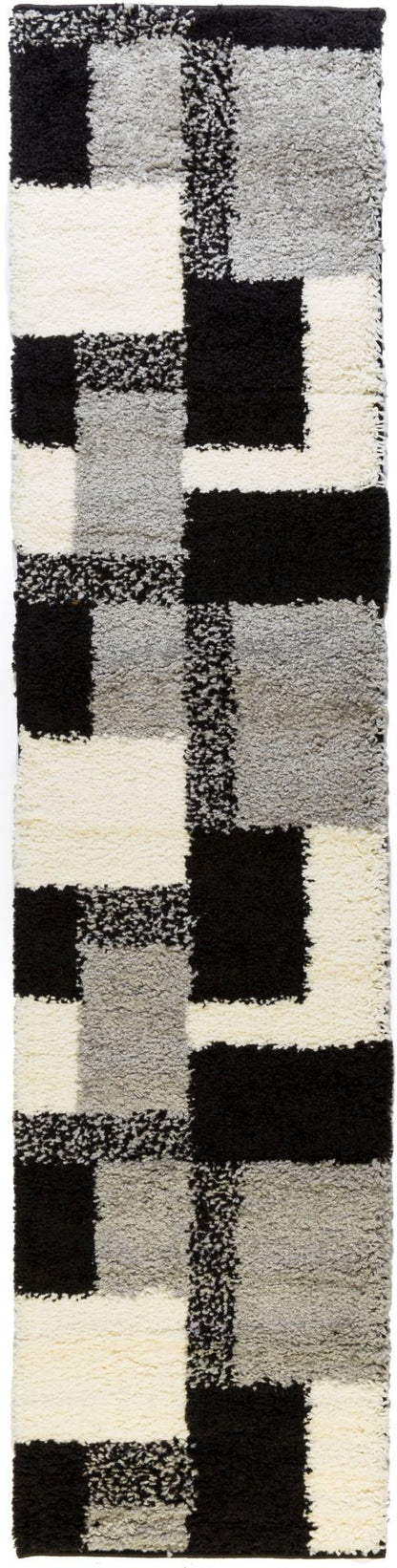 Cubes Black Contemporary Rug