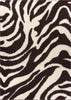Safari Zebra Brown Contemporary Shag Rug
