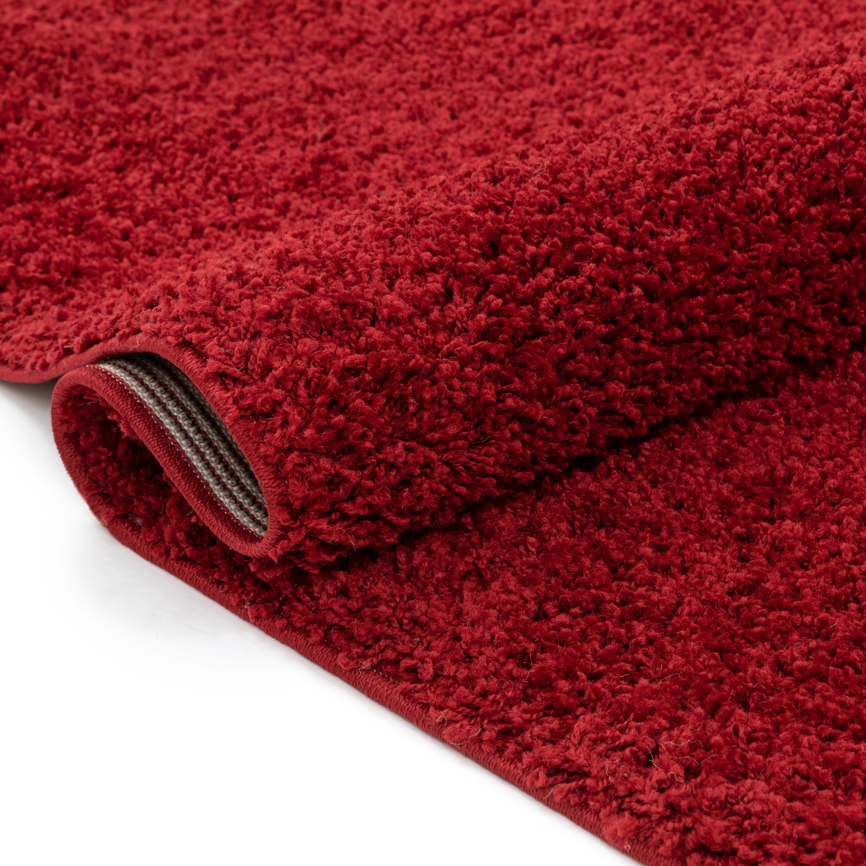 Plain Red Solid Rug