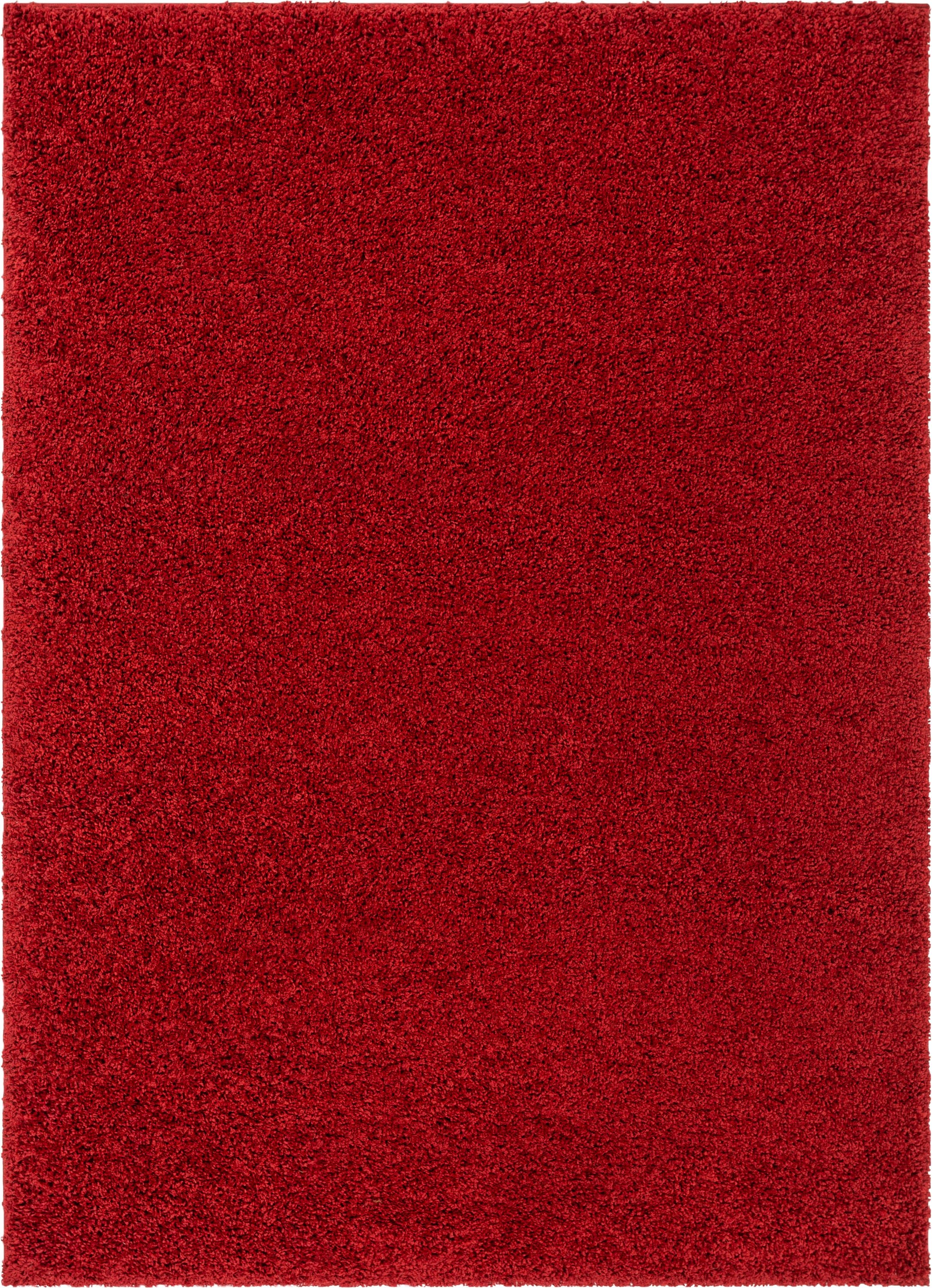 Plain Red Solid Rug