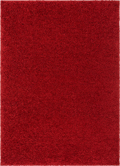 Plain Red Solid Rug