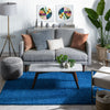 Plain Dark Blue Modern Solid Rug