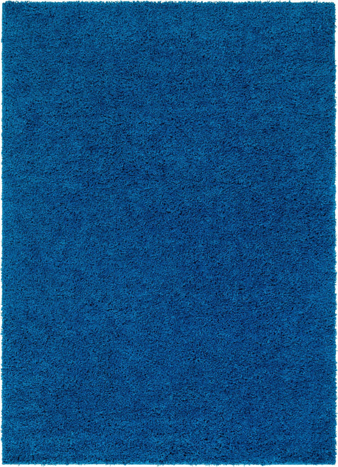 Plain Dark Blue Modern Solid Rug