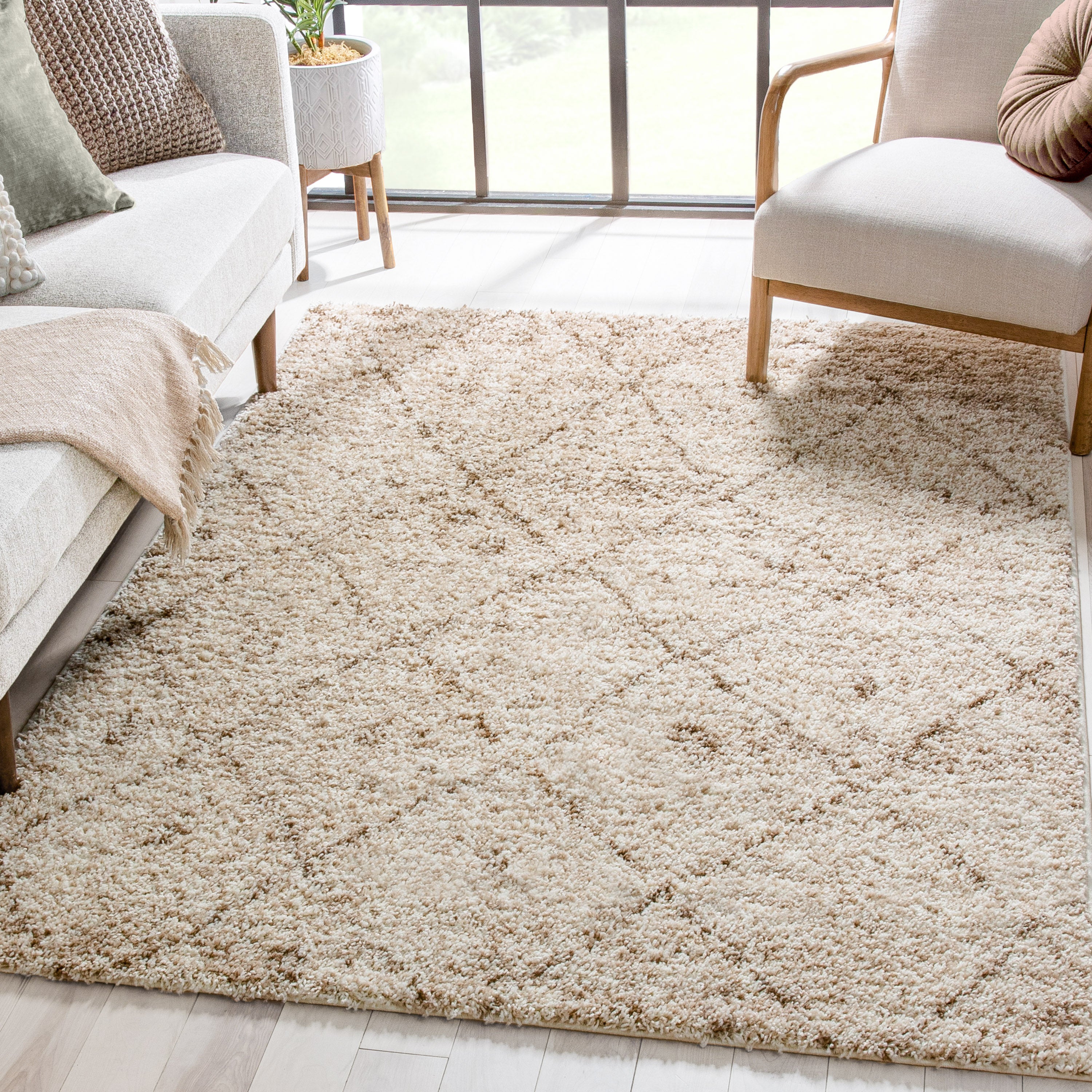 Moroccan Lattice Vanilla Contemporary Rug