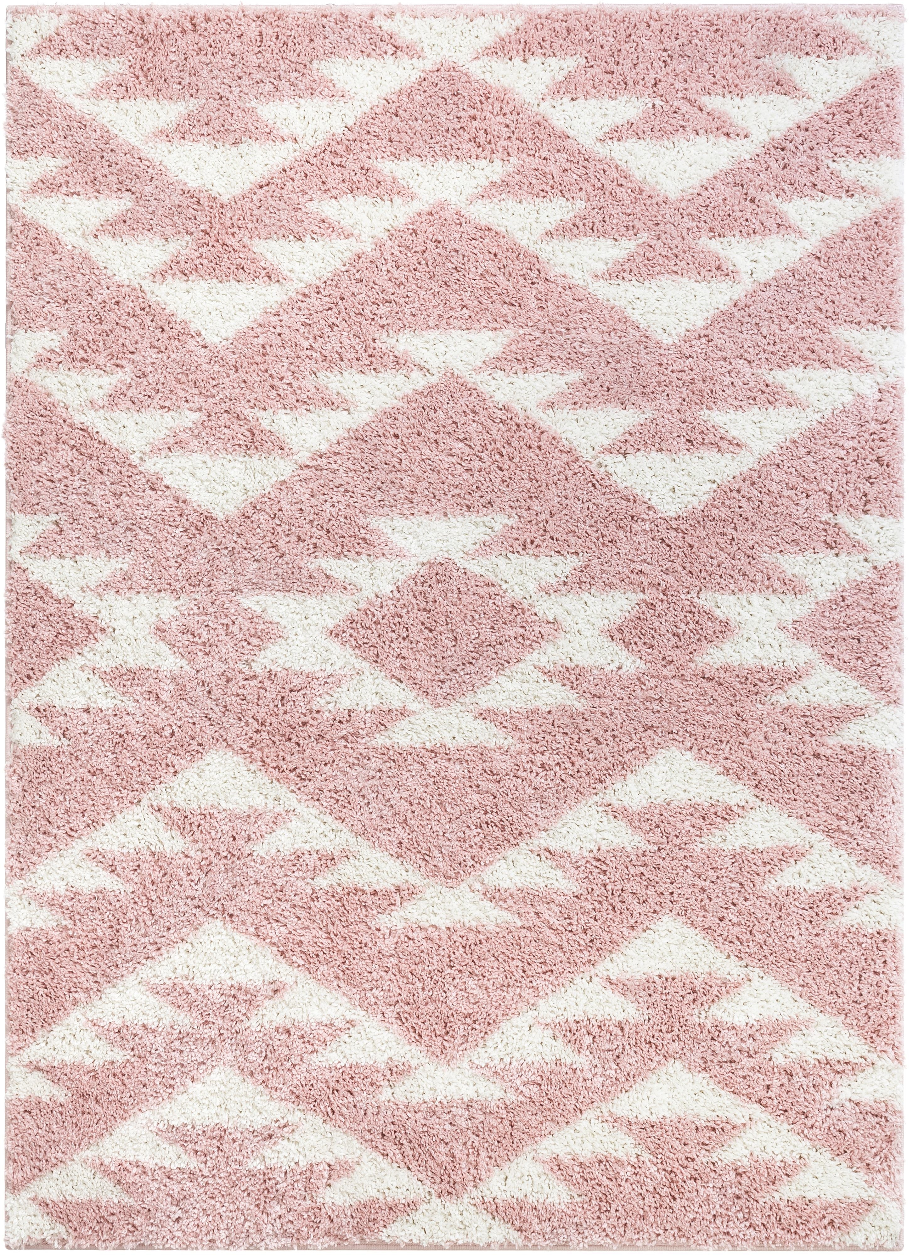 Edona Moroccan Tribal Pink Shag Rug