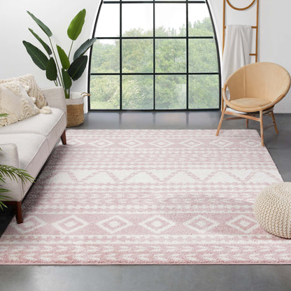 Cossima Tribal Moroccan Pink Shag Rug