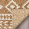 Cossima Moroccan Geometric Pattern Ivory Thick Shag Rug