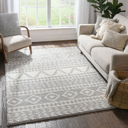 Cossima Tribal Moroccan Grey Shag Rug