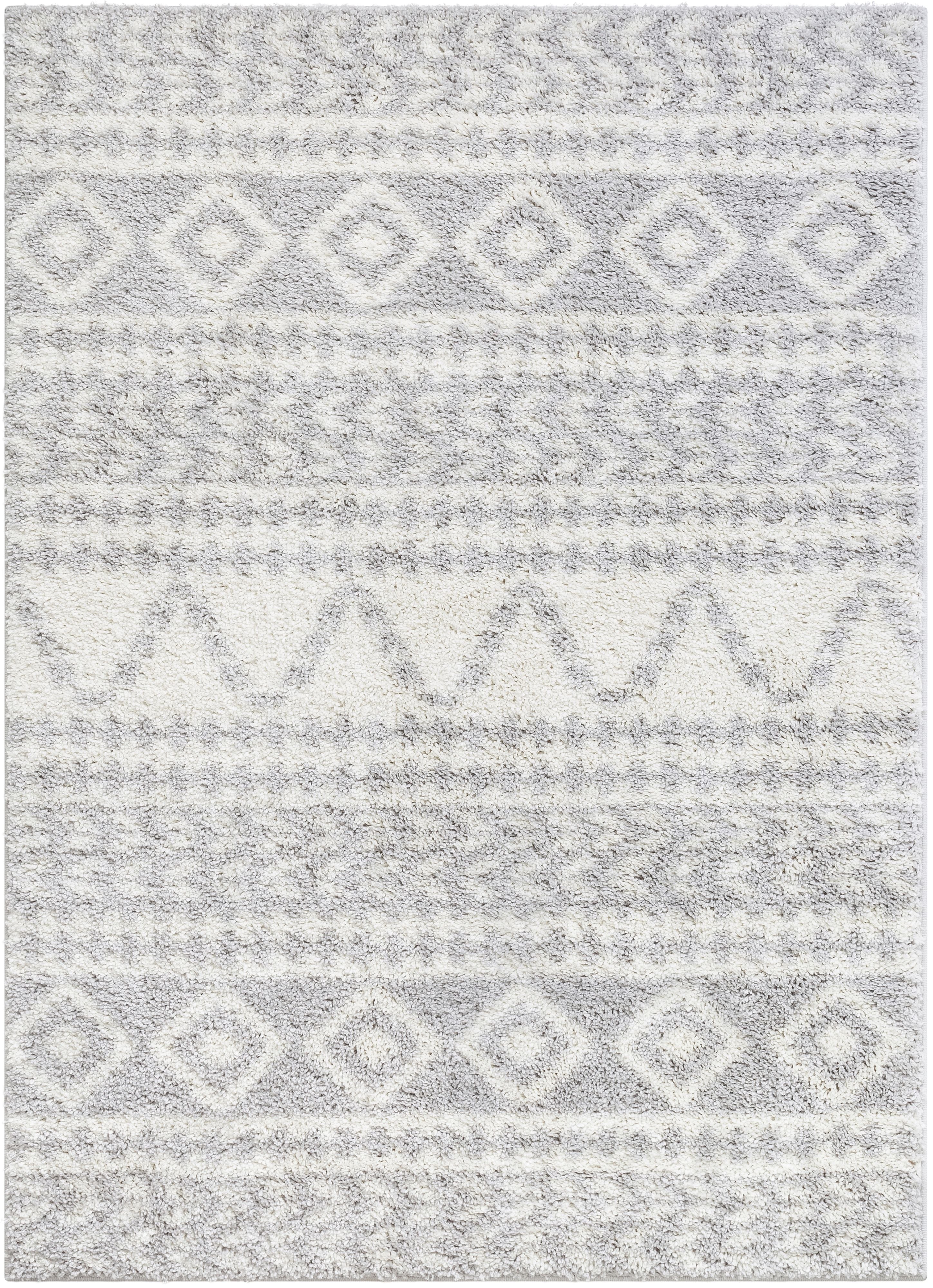 Cossima Tribal Moroccan Grey Shag Rug