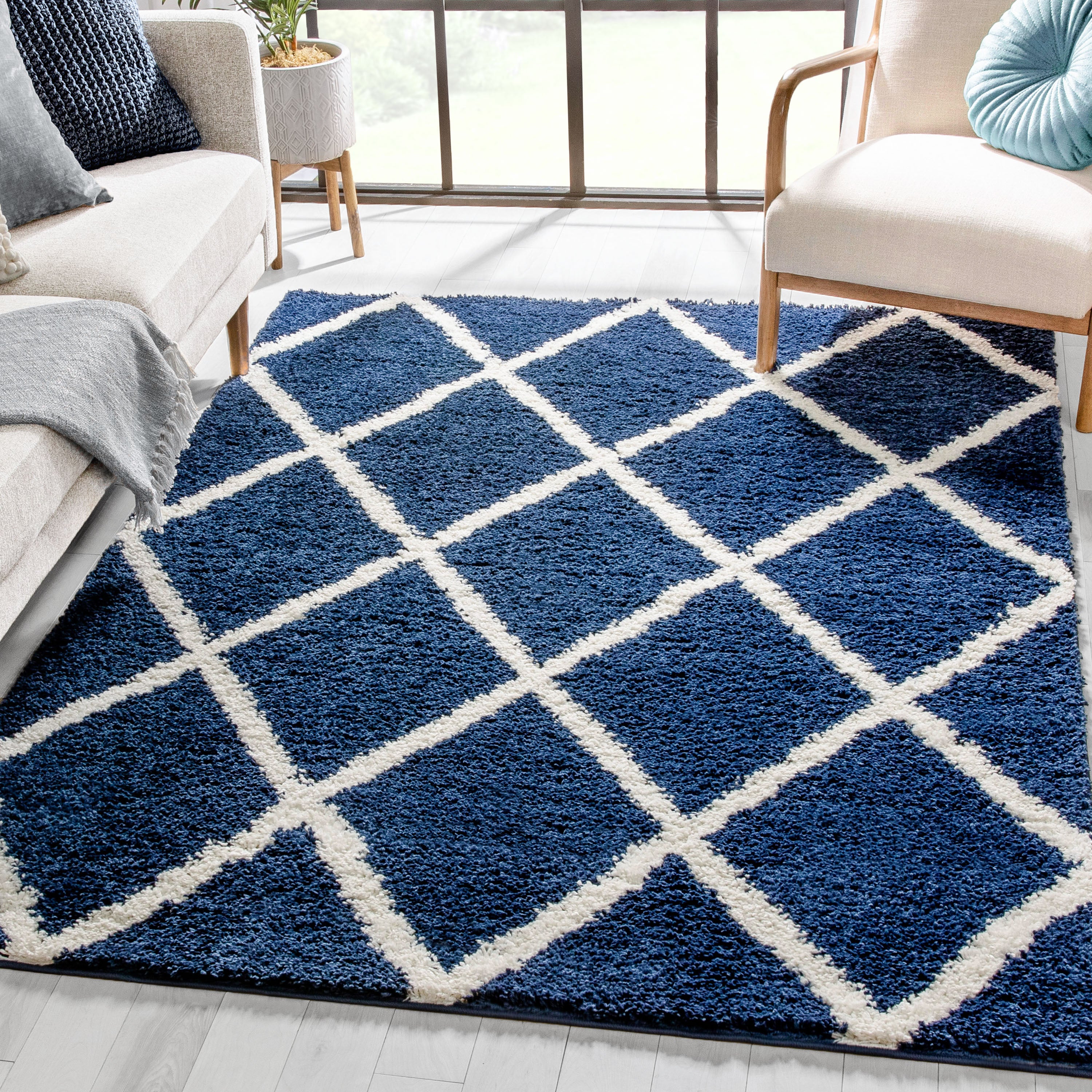 Cole Blue Modern Rug