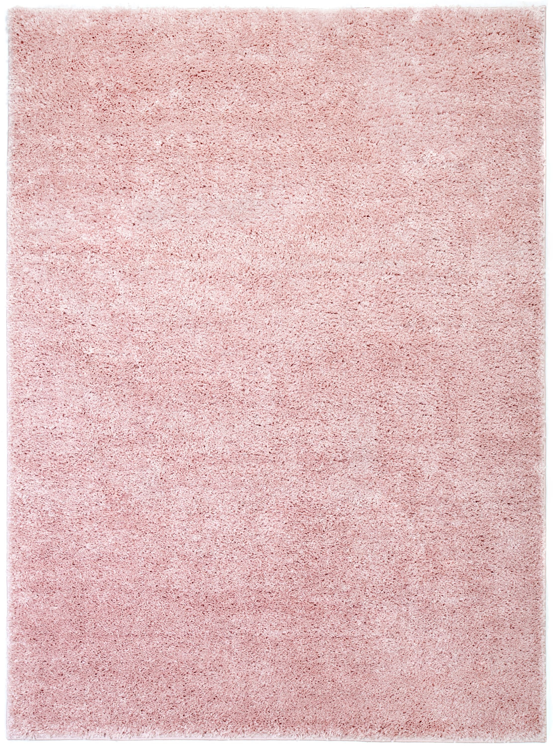 Piper Solid Pink Shag Rug