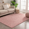 Piper Solid Pink Shag Rug