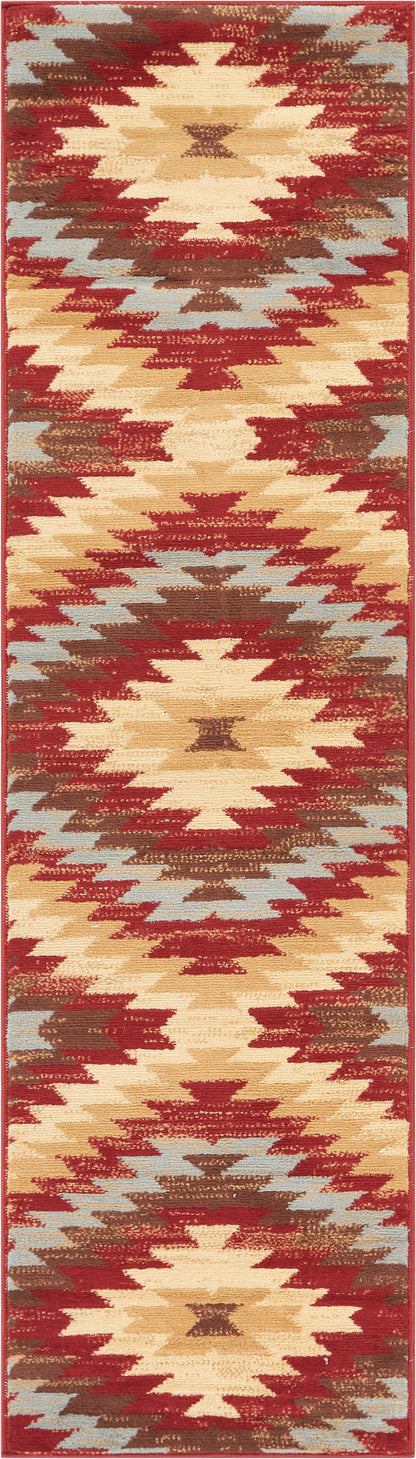 Alamo Southwestern Red Southwestern Rug