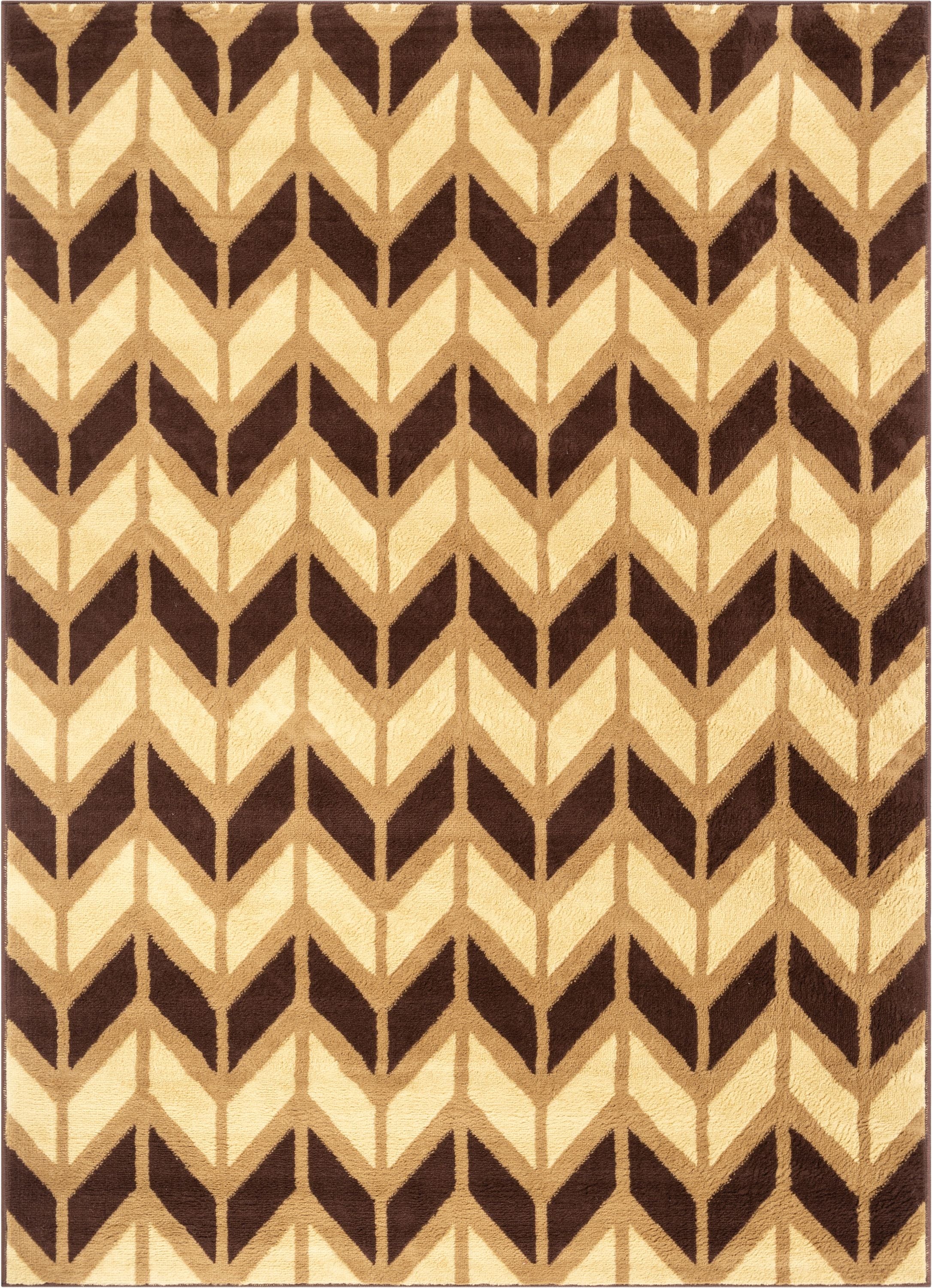 Bourban Chevron Gold Modern Rug