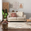 Silvie Ivory Tribal Nomadic Stripes Shag Rug By Chill Rugs 5'3" x 7'3"