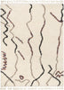 Silvie Ivory Tribal Nomadic Stripes Shag Rug By Chill Rugs 5'3" x 7'3"