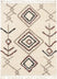 Collette Ivory Tribal Nomadic Diamond Shag Rug By Chill Rugs 3'11