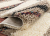 Claire Ivory Geometric Blocks Shag Rug