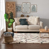 Darcie Ivory Tribal Nomadic Trellis Shag Rug By Chill Rugs 3'11" x 5'3"