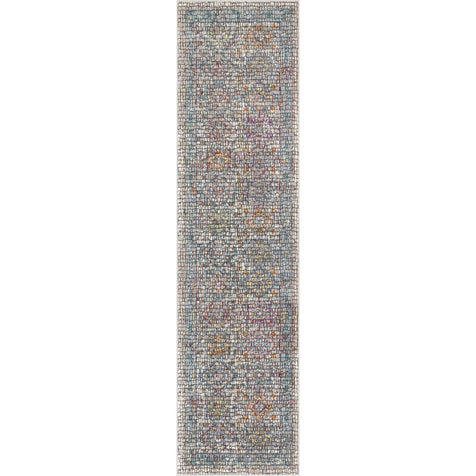 Fiona Multi Vintage Panel Persian Mosaic Rug