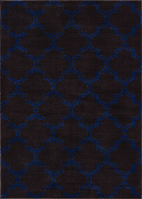 Jaclyn Charcoal Modern Moroccan Lattice Rug