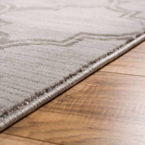 Jaclyn Grey Modern Moroccan Lattice Rug