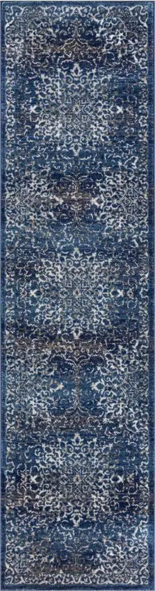 Sultana Blue Vintage Floral 5'3" x 7'3" Rug Well Woven