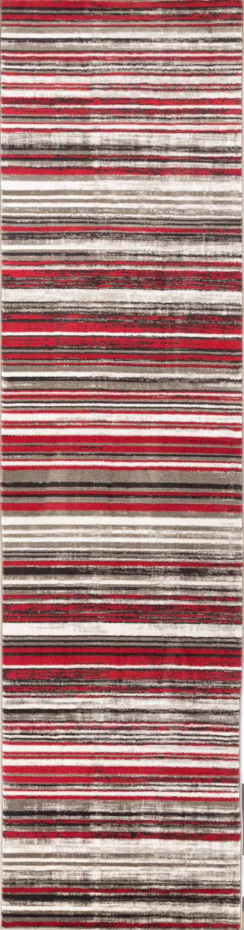 Signature Stripes Red Modern Rug