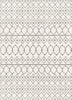 Hira Moroccan Trellis Geometric Ivory High-Low Rug