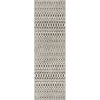 Hira Moroccan Trellis Geometric Grey High-Low Rug