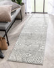 Asiya Modern Geometric Ivory High-Low Rug