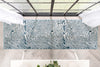 Asiya Modern Geometric Blue High-Low Rug