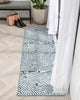 Asiya Modern Geometric Blue High-Low Rug